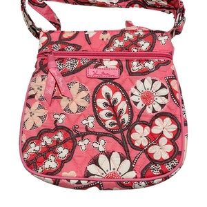 Vera Bradley Lighten Up Slim Crossbody Bag Pink Patterned Quilted Purse